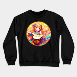 Djembe Anime girl Crewneck Sweatshirt